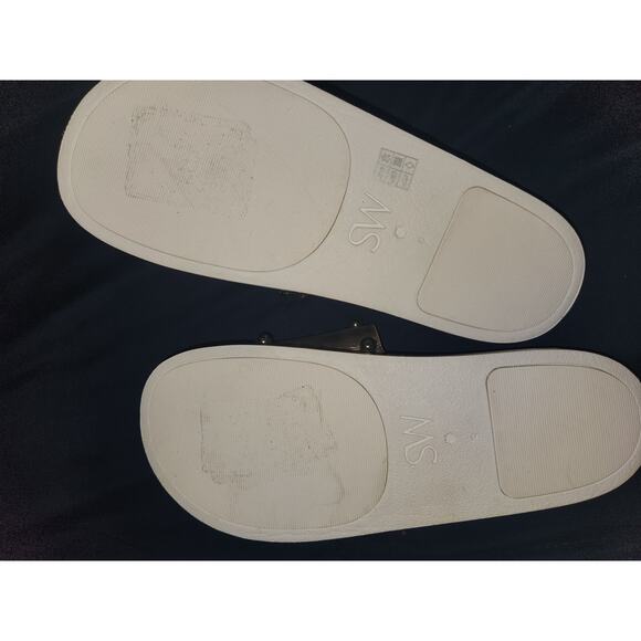 Stuart Weitzman Superstud pool slide sandals gold 9 - Picture 4 of 4